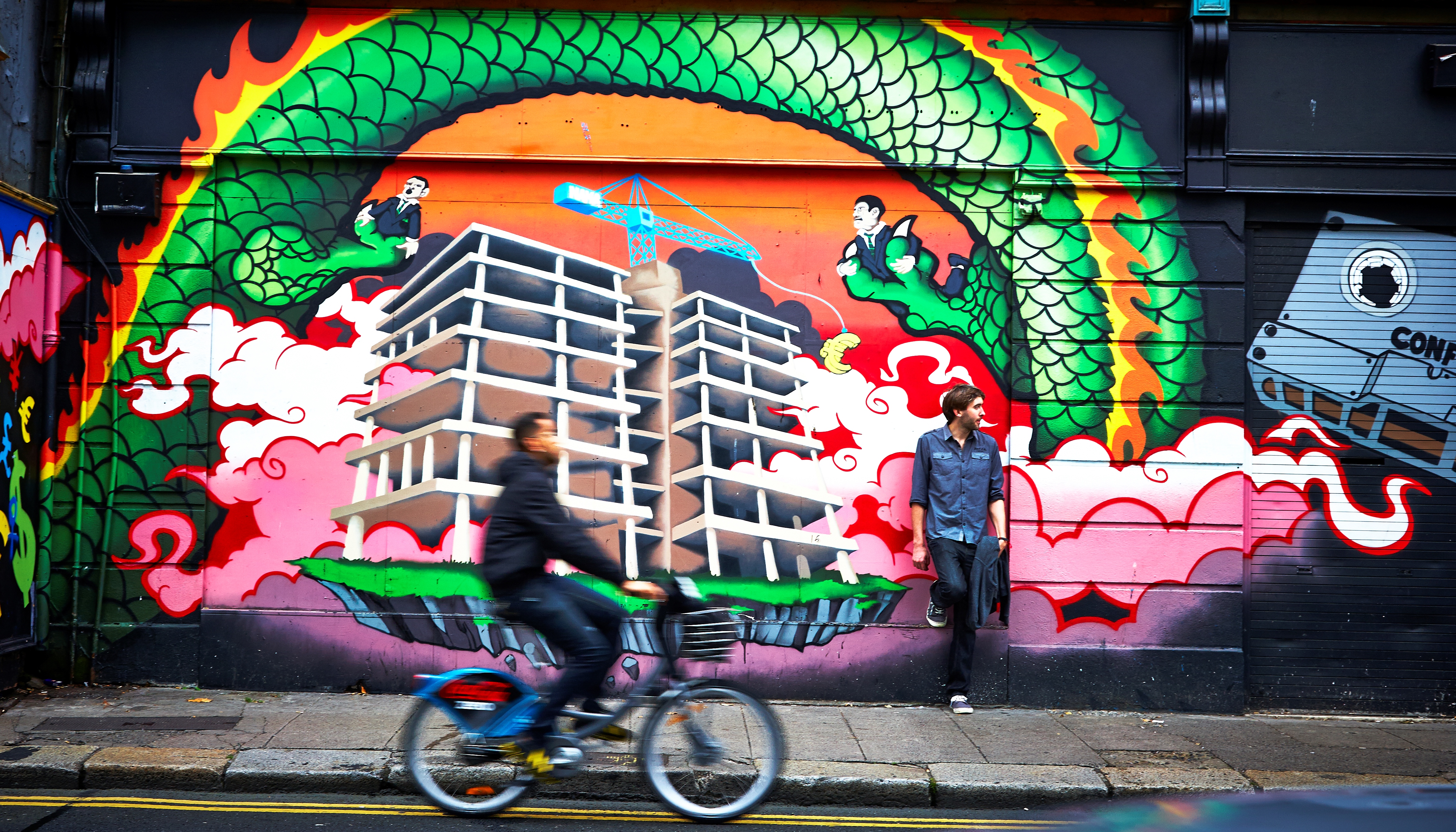 Graffiti Dublin, Städtereise Irland, Echt Irland